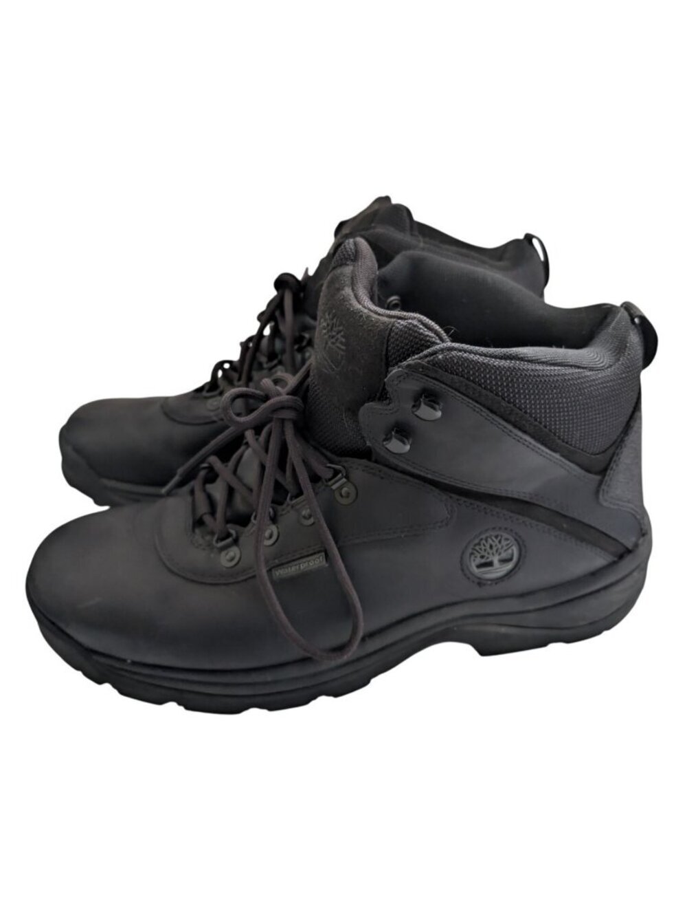 Timberland White Ledge Waterproof Hiking Boots Black Leather Mens 12W Gorpcore